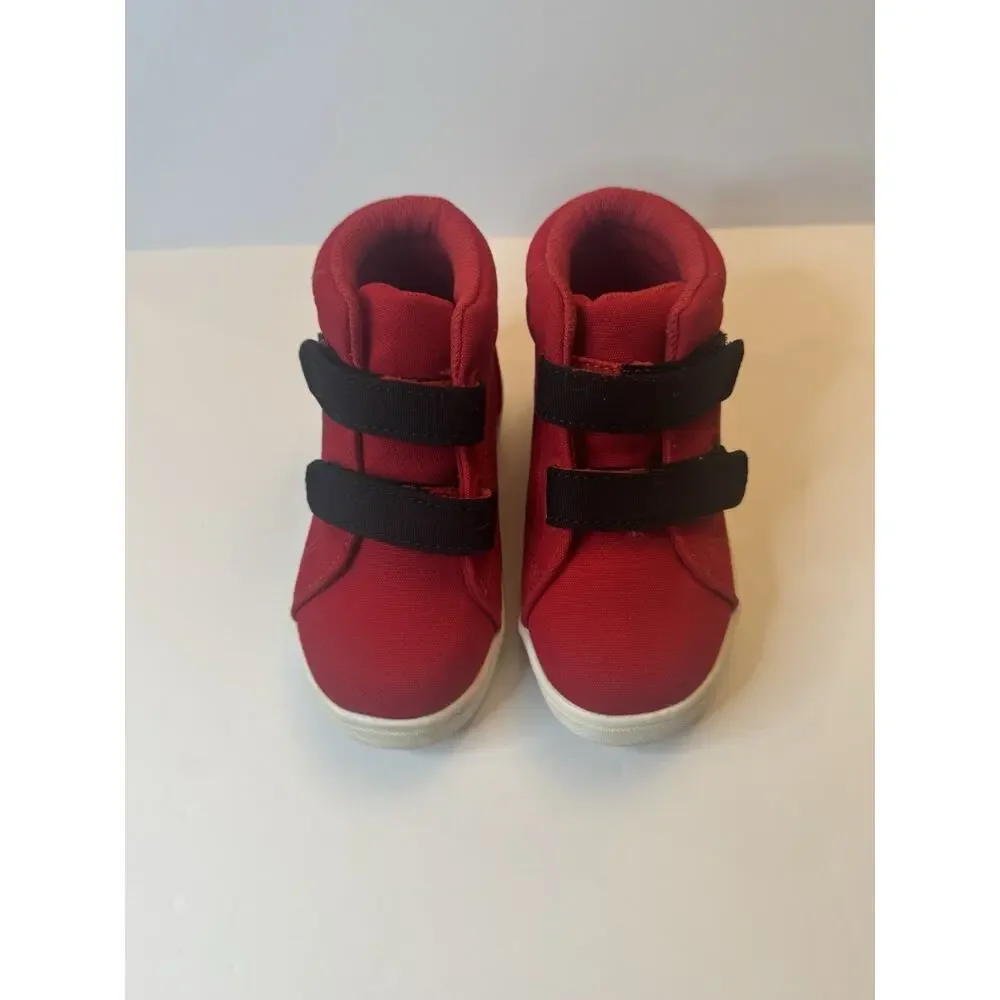 Baby GAP Marvel Spider Man Toddler Shoes Size 7 Red Hook Loop Sneakers
